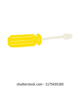 flat color illustration of screwdriver