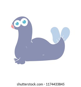 ilustración de color plano del sello