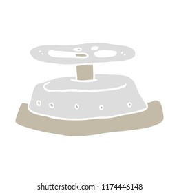 flat color illustration of sealed bunker door