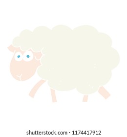 ilustración a color plano de ovejas
