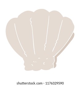 flat color illustration of shell