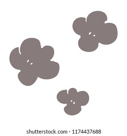 flat color illustration of smoke cloud symbol