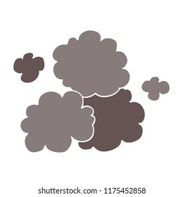 ilustración de color plano de la nube de humo