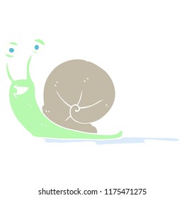 flat color illustration of snail