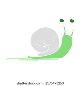 flat color illustration of snail