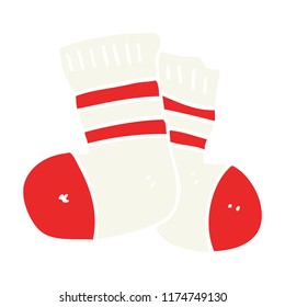 flat color illustration of socks