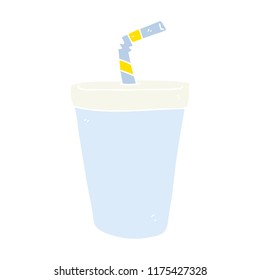 flat color illustration of soda