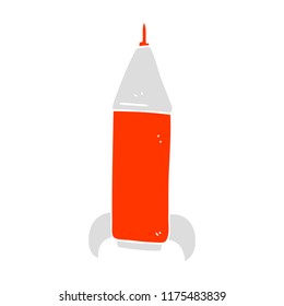 flat color illustration of space rocket