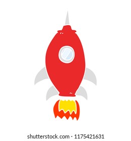 flat color illustration of spaceship