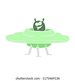 flat color illustration of spaceship
