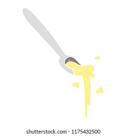 ilustración de color plano de cucharada