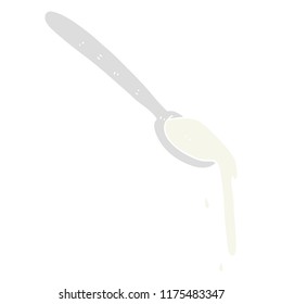 flat color illustration of spoonful
