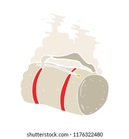 flat color illustration of sports bag