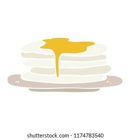 ilustración de color plano de la pila de crepes