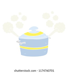 flache farbige Illustration des Dampfkochtopfes
