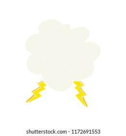ilustración de color plano de la nube de tormenta
