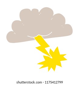 flat color illustration of storm cloud