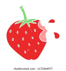 ilustración de color plano de fresa