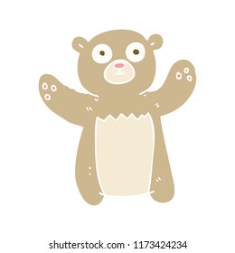 flat color illustration of teddy bear
