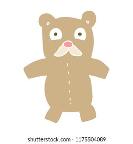 flat color illustration of teddy bear