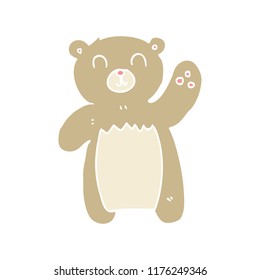 flat color illustration of teddy bear