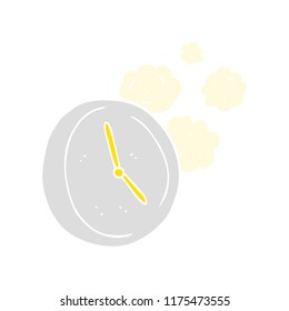 flache farbige Illustration der Ticketuhr