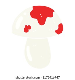 flat color illustration of toadstool