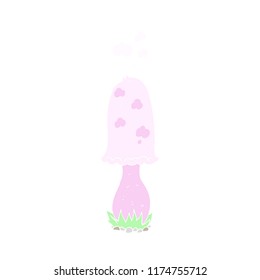 flat color illustration of toadstool