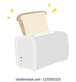 flache Farbgrafik von Toaster