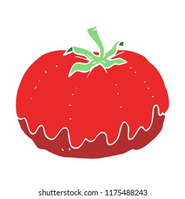 flat color illustration of tomato