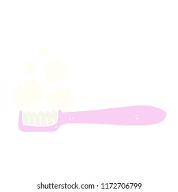 flat color illustration of toothbrush