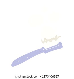 ilustración de color plano del cepillo de dientes