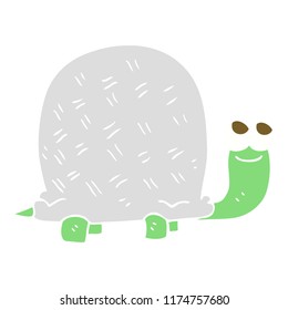 ilustración de color plano de la tortuga