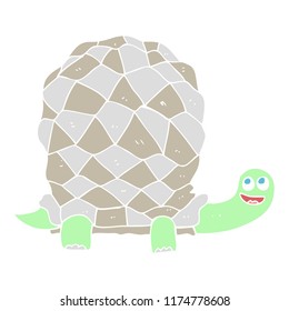 flat color illustration of tortoise