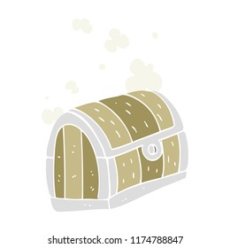 flat color illustration of treasure chest