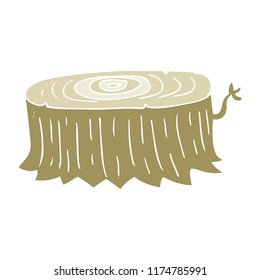 flat color illustration of tree stump