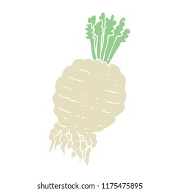 flat color illustration of turnip