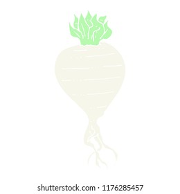 flat color illustration of turnip