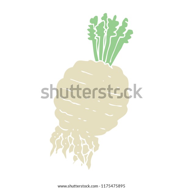 Flat Color Illustration Turnip Stock Vector Royalty Free 1175475895