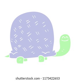 flat color illustration of turtle