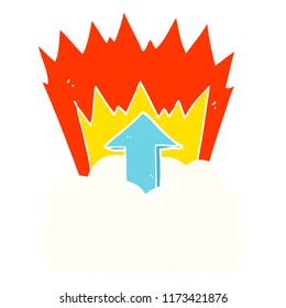 ilustración de color plano de la carga en la nube