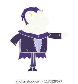 flat color illustration of vampire