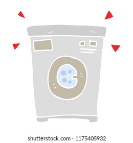 flat color illustration of washing machine