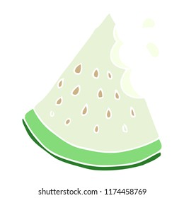 flat color illustration of watermelon slice