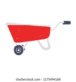 flat color illustration of wheelbarrow
