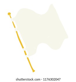 flat color illustration of white flag