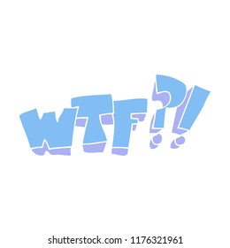 flat color illustration of WTF symbol