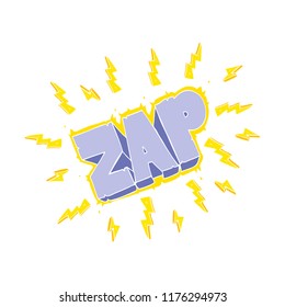 Flat Color Illustration Zap Symbol Stock Vector (Royalty Free ...