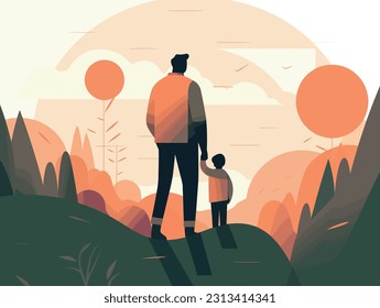 Ilustraciones de color plano para el Día del Padre	