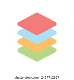 Flat Color Layers vector icon